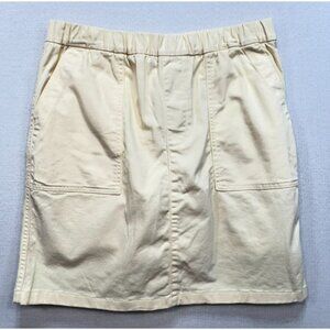 Lands End Women's Mini Skort Lightweight Cotton Size 10T Pale Yellow Casual Stre